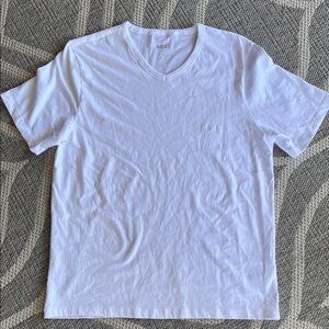 Boss white Tshirt top L XL pure cotton super soft preppy vacation